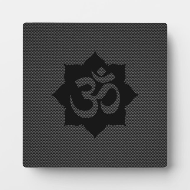 Plaque Photo Symbole OM Lotus Spiritualité dans le style fibre  (Devant)