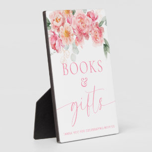 Plaque Photo Symbole Piper Peony Floral Livres et Cadeaux