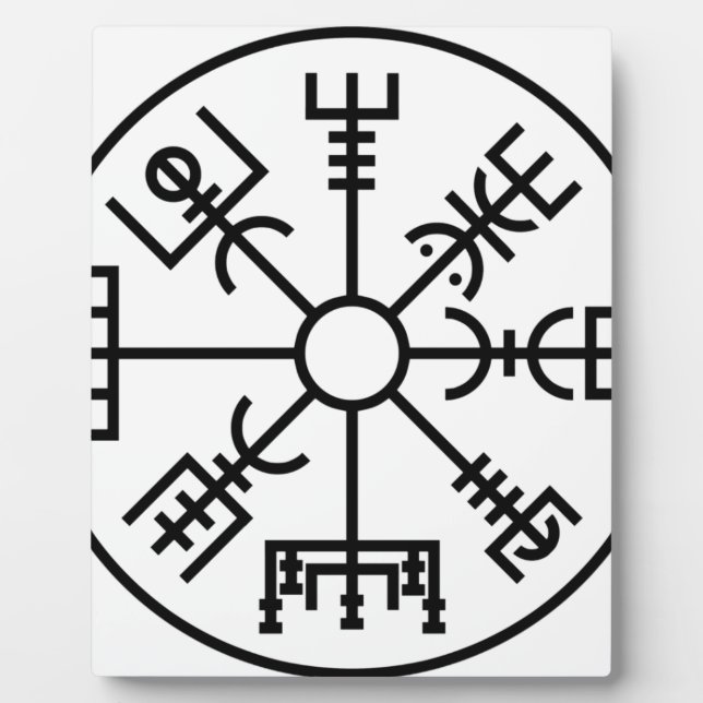 Plaque Photo Symbole viking vegvisir Norse Shield Odin (Devant)
