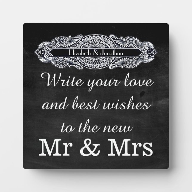 Plaque Photo Symbole vintage Art Nouveau (Devant)