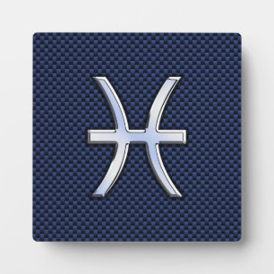 Plaque Photo Symbole zodiaque Pisces sur l'impression en fibre