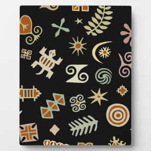 Plaque Photo Symboles africains Adinkra