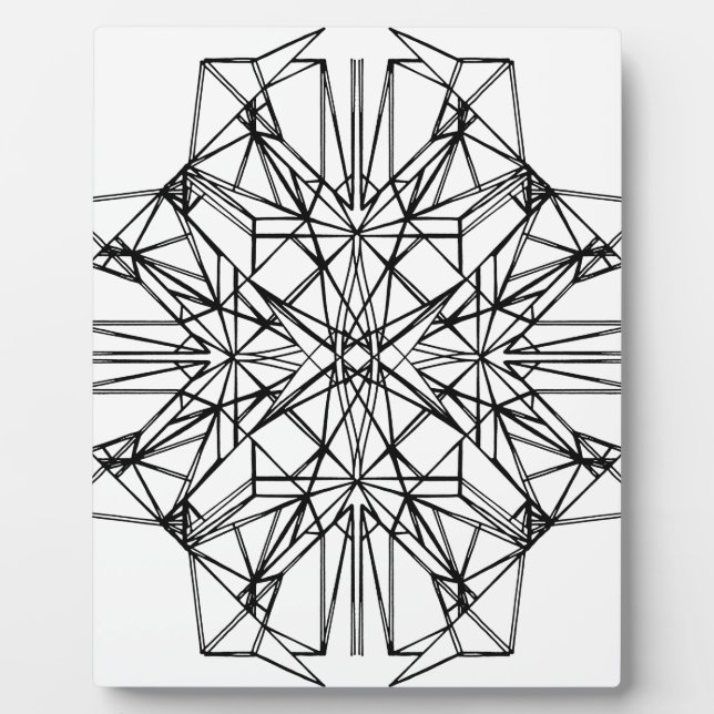 Plaque Photo symétrie géométrique (Devant)