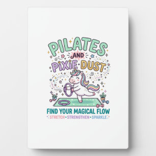 Plaque Photo T-S typographie gras Pilates licorne et poussière