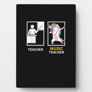 Plaque Photo T-Shirt Cadeau Professeur de Musique Licorne Dabbi