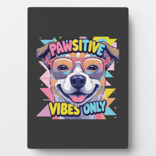 Plaque Photo T-Shirt Chien Drôle Vibes Only � Chien Cool