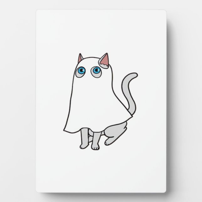 Plaque Photo T-shirt classique Ghost Cat_1 (Devant)