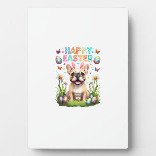 Plaque Photo T-shirt de Pâques Bouledogue Français Drôle French