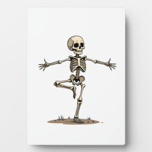 Plaque Photo T-shirt de yoga squelette drôle pour Halloween fit