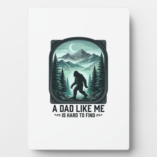 Plaque Photo T-shirt drôle de papa Bigfoot Gravure vintage pour (Devant)