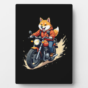Plaque Photo T-Shirt Drôle, Shiba Inu, Moto, Chien, Marionnette