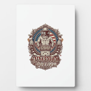 Plaque Photo T-shirt graphique vectoriel Apiculteur Patriotique