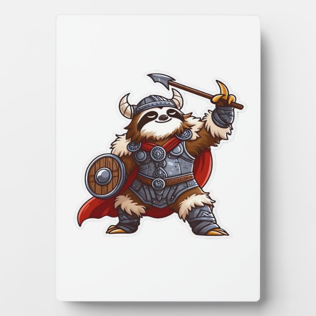Plaque Photo T-Shirt Oversize Viking sloth (Devant)