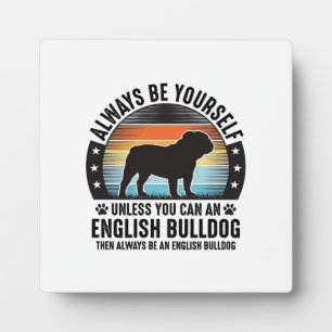 Plaque Photo T-shirt pour amateur de chien Bouledogue anglais V