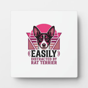 Plaque Photo T-shirt pour chien Rat Terrier Vintage facilement