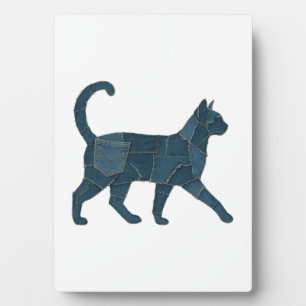 Plaque Photo T-Shirt Rétro Drôle Patch en Denim Animal Chat