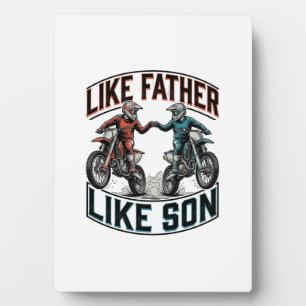 Plaque Photo T-shirt vectoriel vintage de motocross tel père te
