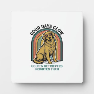 Plaque Photo T-shirt vintage Golden Retriever Gravure Rétro Chi