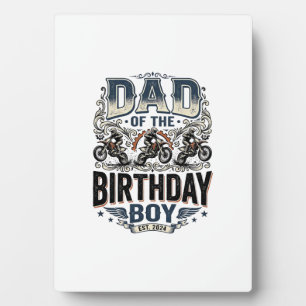 Plaque Photo T-shirt vintage Motocross Papa du garçon d'anniver