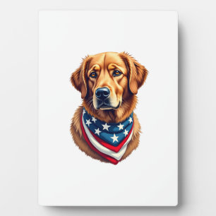 Plaque Photo T-shirt vintage retriever doré tout américain