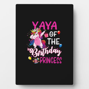 Plaque Photo T-Shirt Yaya De La Princesse D'anniversaire Licorn