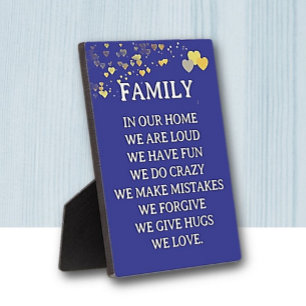 Plaque Photo Table de déco Family Love Home