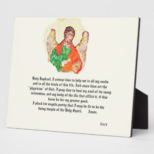 Plaque Photo Table Easel & Canvas : Archange, Raphael