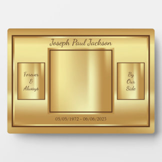 Plaque Photo Table Photo Mémoire en Or