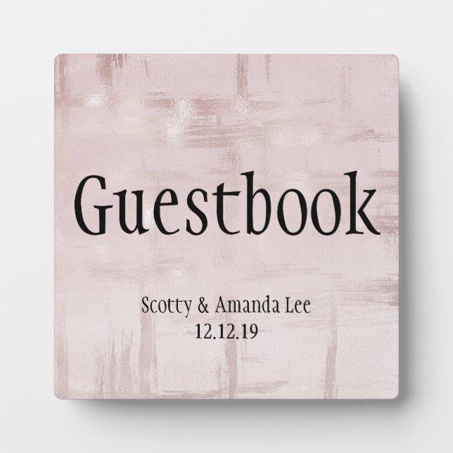 Plaque Photo Table rose Mariage or et rose (Devant)