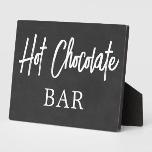 Plaque Photo Tableau (faux) Panneau de chocolat chaud sur pied
