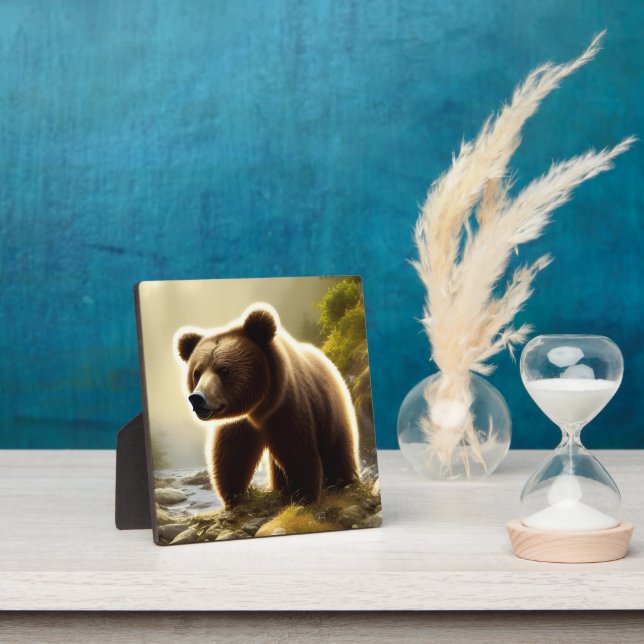Plaque Photo Tablet PC Portrait Faune Ours Brown (Insitu)