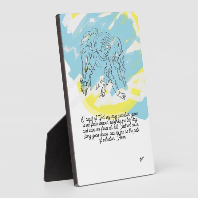 Plaque Photo Tabletop Easel avec toile : Guardian Angel (Côté)
