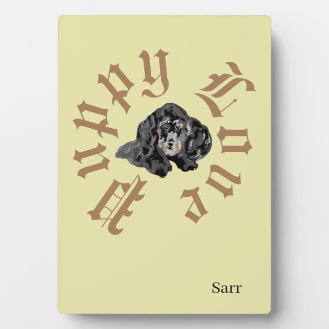 Plaque Photo Tabletop Easel W/ Canvas : Puppy Love (Devant)