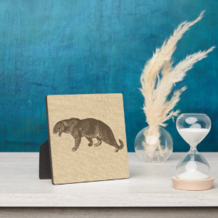 Plaque Photo Tablette d'illustration vintage Leopard