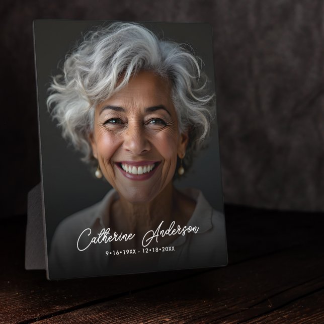 Plaque Photo Tablette simple photo et texte personnalisé (Créateur téléchargé)