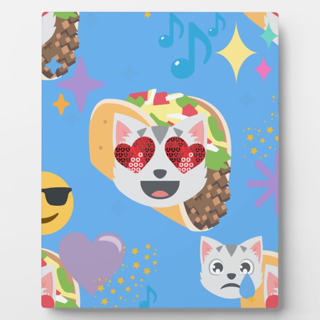Plaque Photo taco cat emoji (Devant)