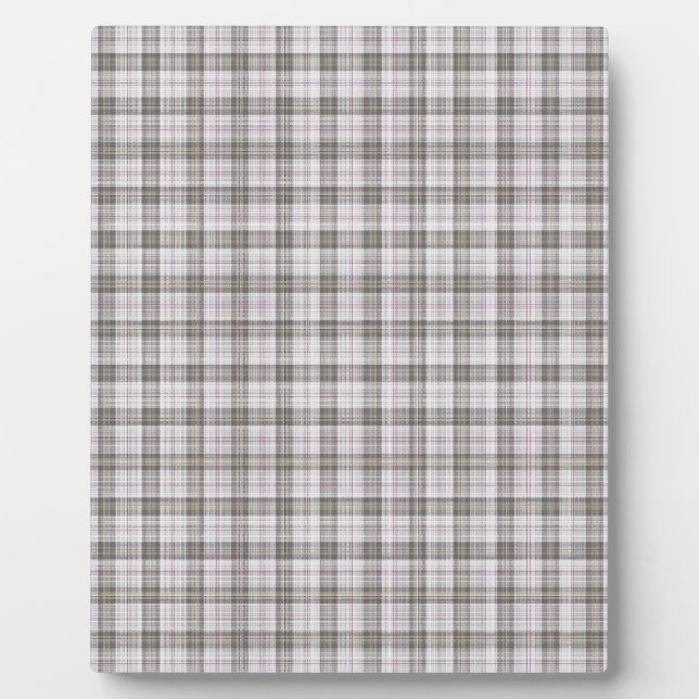 Plaque Photo Tartan gris mode (Devant)