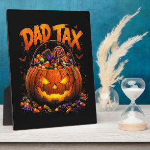 Plaque Photo Taxe Papa Drôle Halloween Citrouille