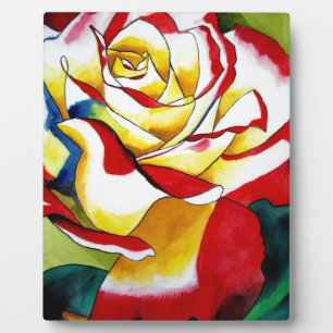 Plaque Photo Tea Rose aquarelle art original Flower