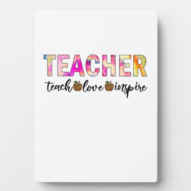 Plaque Photo Teacher Art Teach Love Inspire (Devant)