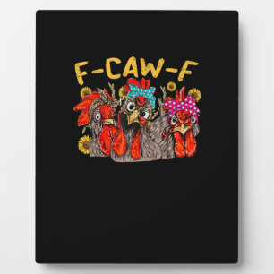 Plaque Photo Tee-shirt F-Caw-F Poulet Hommes Femmes Drôle F-Caw
