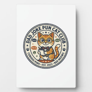 Plaque Photo Tee-shirt graphique de papa blague Pun Cat Cat - B