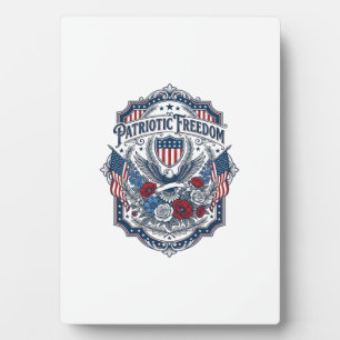 Plaque Photo Tee-shirt graphique vectoriel de fleuriste patriot