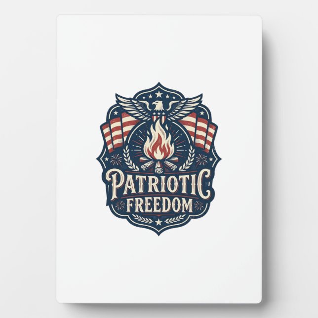Plaque Photo Tee-shirt graphique vectoriel nuit de feu patrioti (Devant)
