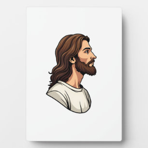 Plaque Photo Tee-shirt gravure vintage profil de Jésus 2