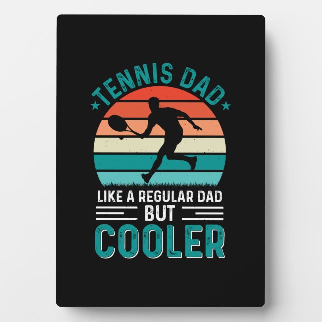 Plaque Photo Tennis Papa Retro Sunset (Devant)