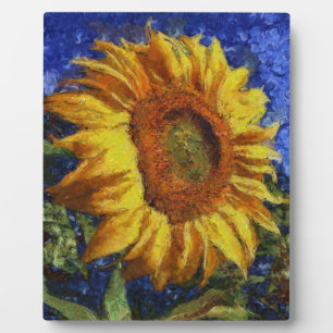 Plaque Photo Terrain De Tournesol De Style Artistique Coloré