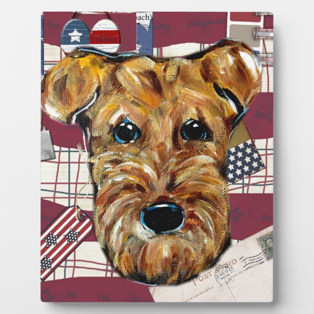 PLAQUE PHOTO TERRIER AIRDALÉ (Devant)