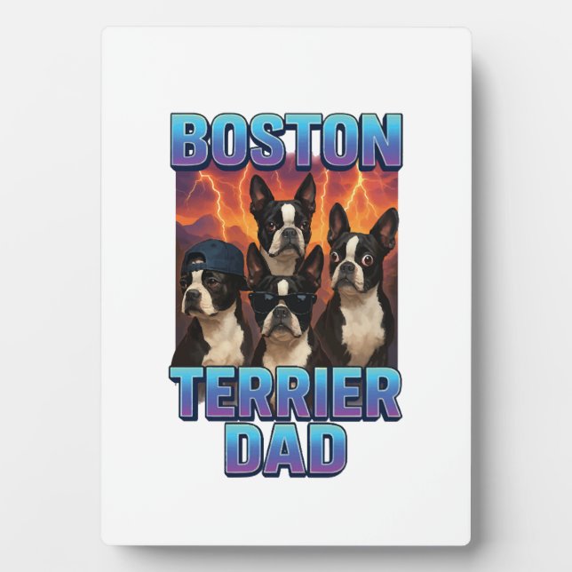 Plaque Photo Terrier de Boston (Devant)