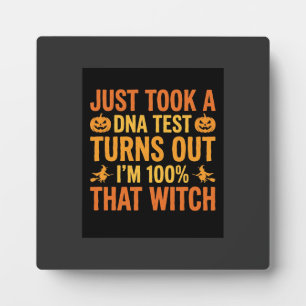 Plaque Photo Test ADN de sorcière d'Halloween Design drôle